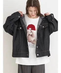 Джинсовая куртка с капюшоном Re-J&Supure, цвет Black