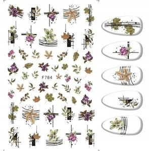 Наклейки для дизайна ногтей с осенними узорами, Frezarkowo