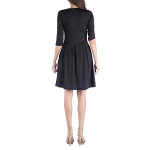 Женское мини-платье с расклешенным силуэтом и рукавами три четверти 24Seven Comfort Apparel 24Seven Comfort Apparel, темно-зеленый