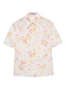 Prada рубашка с цветочным принтом, розовый