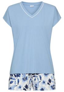 LASCANA Короткий пижамный комплект в синем, светло-голубом