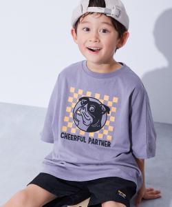 Футболка с коротким рукавом и крупным силуэтным принтом "Дьявольская лаборатория" из 100% хлопка.