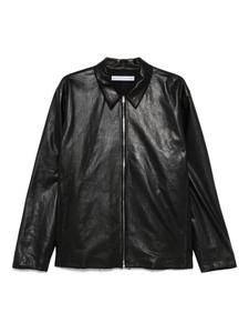 Post Archive Faction кожаная куртка на молнии, черный