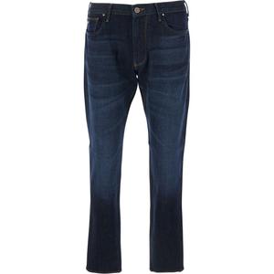 Джинсы с пятью карманами и нашивкой с логотипом EMPORIO ARMANI, синий