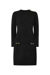 Вязаное платье Yumi, черный