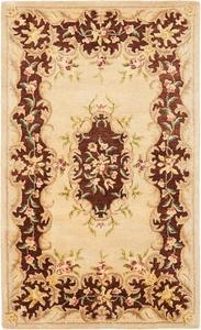 Ковер SAFAVIEH, 61 x 92 см, Bergama Collection Ivory / Rust BRG166C ручной работы в стиле французской деревни из премиальной шерсти