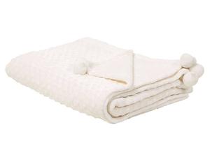 Мягкое одеяло Beliani SAMUR, кремово-белый - белый - 150 х 150 см