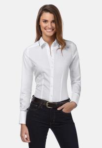 Блуза Vincenzo Boretti leicht tailliert, белый