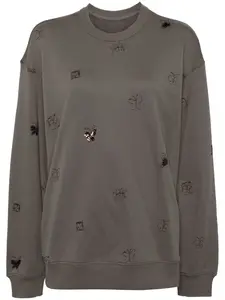 Толстовка с вышивкой Jnby, серый