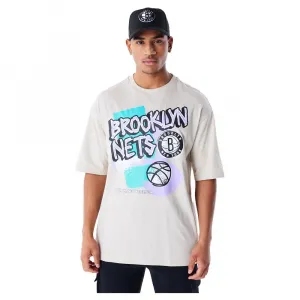 Футболка New Era Retro Graphic Brooklyn Nets, белый