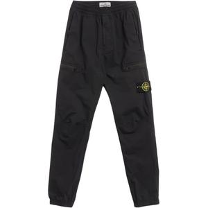 Брюки Compass Badge с зауженными штанинами STONE ISLAND, черные