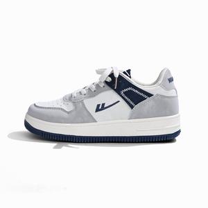 WARRIOR Скользоустойчивые легкие дышащие низкие скейтерские унисекс бежево-серо-голубые, цвет Beige Gray Blue