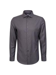 Рубашка делового кроя Slim Fit SEIDENSTICKER Schwarze Rose, темно-серый