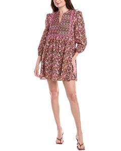 Фабрика Англии Напечатанное Мини-платье English Factory, розовый