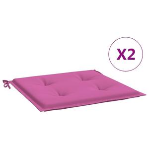 VidaXL Подушки для садового стула 2 шт. Розовые 50x50x3 см, ткань, розовый