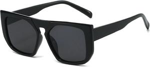 Винтажные прямоугольные солнцезащитные очки для женщин, квадратные солнцезащитные очки, дизайнерские ретро-очки с защитой от УФ-излучения UV400, модные очки 13179 Melrose, Black