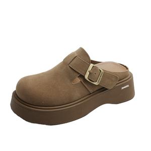 King Jinmai Женские противоскользящие тапочки с закрытым носком цвета хаки, цвет Khaki