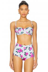 Бикини-топ на косточках из атласа Good American, vintage rose001