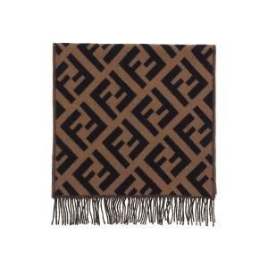Жаккардовый шарф с логотипом Ff FENDI