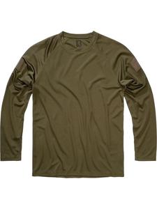 Brandit Футболка с длинным рукавом «Quick Dry Shirt Longsleeve» зеленого цвета