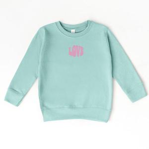 Детская толстовка с вышивкой love bold The Juniper Shop, Seafoam