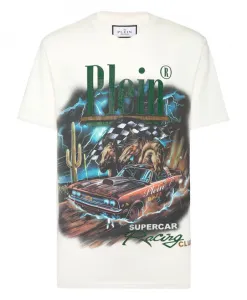 Гоночная футболка с круглым вырезом Philipp Plein, бежевый