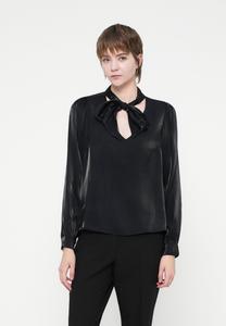 Блуза VILA VIESSA V NECK TIE SHIRT, Black Beauty/Black