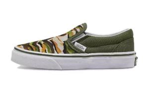 Слипоны Vans для детей Обувь для скейтбординга для детей, White/Green