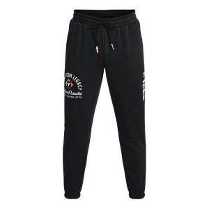 Брюки project rock heavyweight terry pants 'black ivory' Under Armour, черный