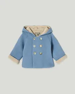 Двухцветное детское пальто с контрастной отделкой Coconut El Corte Inglés
