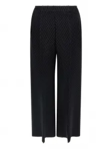 Брюки с шевронными складками Issey Miyake, черный