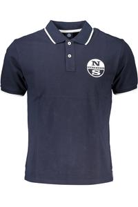 Мужская рубашка-поло North Sails с коротким рукавом и круглым логотипом, темно-синий