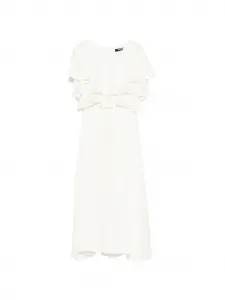 Платье с оборками Balmain Kids, белый