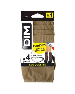 Набор из 4 прозрачных щиколоточников из полиамида Dim, бежевый