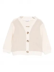Двубортный кардиган Miss Grant Kids, бежевый