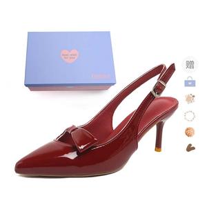 Xingdiman Тонкие каблуки женские туфли на шпильке - бордовые [подарочный набор] (с подарком), цвет Burgundy[Gift Box Set](Gift Included)