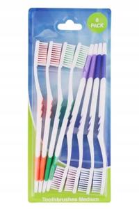 Зубные щетки, разноцветные, средние, 8 шт. Inna marka