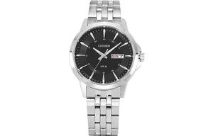 CITIZEN Часы Quartz Movement Stainless Steel Strap Watch Men's Watch Black Dial, Black Dial