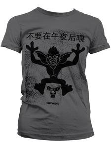 Футболка Chinese Poster Girly Tee серого цвета Gremlins