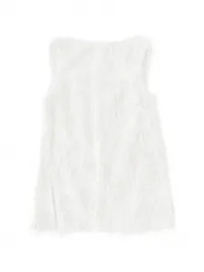 Топ Mager с бахромой и вырезом лодочка Studio Nicholson, бежевый