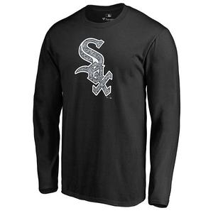 Мужская футболка с длинным рукавом Fanatics с черным статичным логотипом Chicago White Sox Unbranded