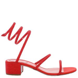Rene Caovilla босоножки Cleo с кристаллами Rene' Caovilla, красный