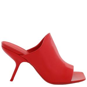 Salvatore Ferragamo Сандалии-слипоны с открытым носком из красной телячьей кожи