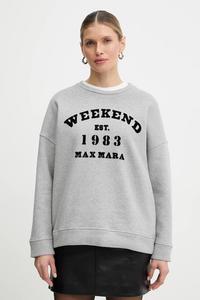 Хлопковая толстовка gommoso Weekend Max Mara, серый