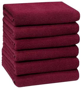 Полотенце Zollner 00000328 6 шт, 50x1x100 см, бордовый