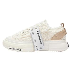 Кеды унисекс с низким верхом белого цвета Smilerepublic