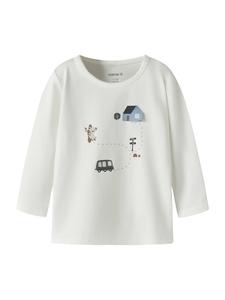 NAME IT Лонгслив 'NBMBENT' в белом цвете