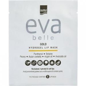Золотая гидрогелевая маска для губ - восстанавливающая маска для увлажненных мягких губ - 1 шт Eva Belle