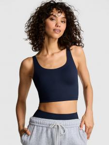 Удлиненный спортивный бюстгальтер с бретельками Relay Pink, черный