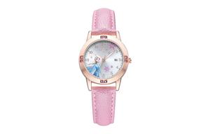 Disney Часы Frozen Series Quartz Movement Leather Watch Bands Watch Women's Watch Silver Dial SF-54200
